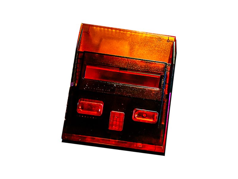 The Supernova HD console in its translucent red collector's edition shell